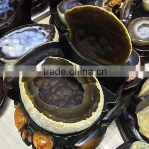 Natural Agate Geode Feng Shui Crystal Ornaments thumbnail-1