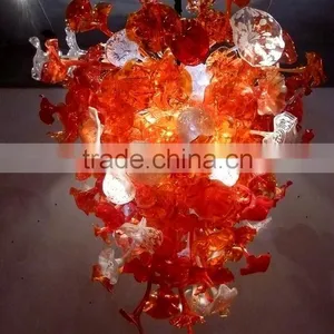 Hand Blown Glass Chandelier Decoration XO-20150619 Modern Glass Chandelier From Famous Chinese Glass Artist Mr Ou LianHua thumbnail-1