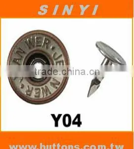 High Quality Metal Customized Logo Jean Button thumbnail-1