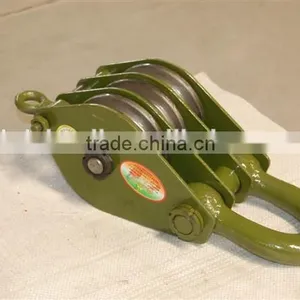 Drop Forged Hardware Alloy Steel/carbon Steel Lifting Hoist Three Wheel Close Ring/hook/link Type Lifting Hoist Pulley Block thumbnail-4