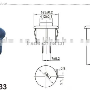 Waterproof Push Button Switch 0.3A 50V Switch,Red Button Push Switch N/O 3V 6V 9V 12V 24V Momentary Type 4 Car Boat thumbnail-6