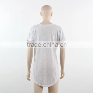 F5W13021 New Fashion Beads Embroidered Women White Long Sleeve T Shirts thumbnail-4