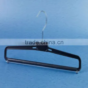 Chrome Hook Cheap Flat Pant Hanger With Foam With PVC Strip thumbnail-4