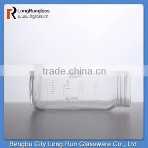 LongRun Factory Supply Measure Milk Glass Jar With Round Twist off Lids thumbnail-2