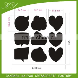 Custom Die Cut Various Shape Black Chalkboard Adhesive Sticker thumbnail-1
