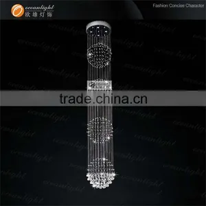 Modern Pendant Crystal Chandelier Ceiling Lamp,silk Shade Pendant Lamp OM9141W thumbnail-1
