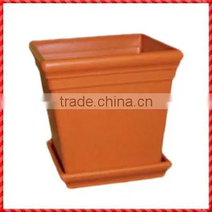 Vintage Handmade Terracotta Garden Large Square Planters thumbnail-1