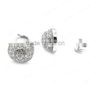 Wholesale Zircon 925 Silver Micro Pave Cheap Wholesale Stud Earrings thumbnail-2