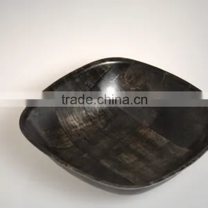 2015 New Style French Creative Black Color Woven Rustic Wooden Bowl Serving Kitchenware Tableware thumbnail-3