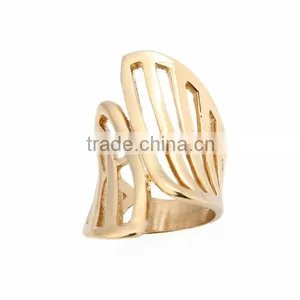 Fancy New Designs 14k Gold Plated Stainless Steel Diamond Full Finger Ring Models for Men thumbnail-6