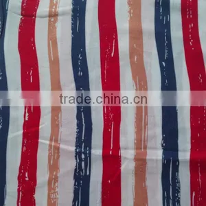 Stripe- Printed Rayon Fabric thumbnail-1