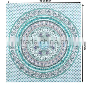 Mandala Elephant Tapestry, Wall Hanging Tapestry, Indian Mandala Tapestries Supplier Export Indian Art Mandala Home Decor Items thumbnail-4
