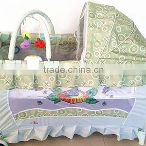 Baby Cot Bed With Music, Canopy Baby Travel Cot, Portable Deluxe Baby Crib thumbnail-5