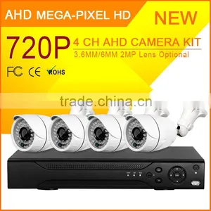 Manufacture 720P 4CH Bullet AHD Surveillance Cctv Dvr Kit Camera thumbnail-1