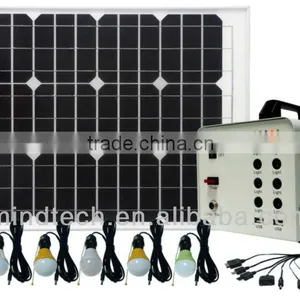 Solar Home Lighting System 40w Led Solar Home Lighting Kit and Solar System With 6 Pcs Led Lamp USB Port and Power for DC Fan thumbnail-1