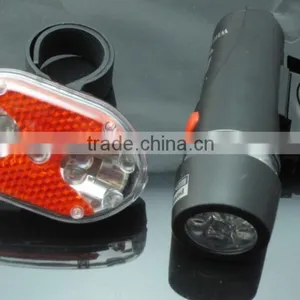 2015hot Sale Bicycle Front Light+rear Light Set 5LED Super Bright Light Set Bicycle Light Set thumbnail-1
