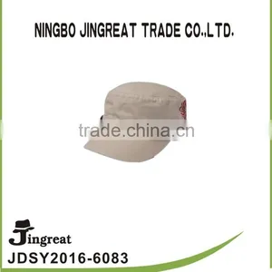 2015 Fashion Custom Cotton Flat Top Army Hat Wholesale thumbnail-1