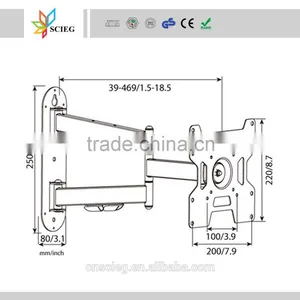 Rotation tv Wall Mount tv Wall Mount Bracketfull Motion 360 Degree tv Wall Mount thumbnail-2