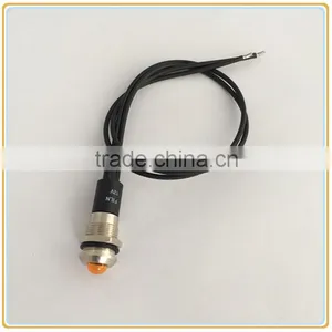 12mm Panel Mounting Hole Led Indicator Push Button Switch With Wire Leading thumbnail-1