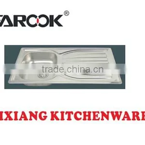 98*51CM 2014 New Type Inset Single Bow Single Tray Stainless Steel Kitchen Sink thumbnail-1