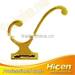 Zinc Alloyed Double Coat And Hat Hook With Brass Plated thumbnail-1
