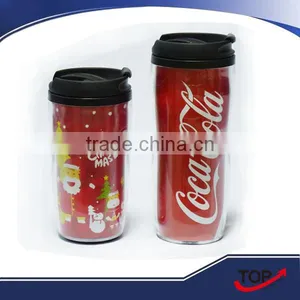 Double-deck Promotional Plastic Cup/christmas Plastic Cups thumbnail-1