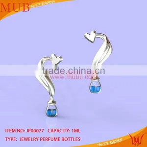 Glass Jewelry Silver Fashion Earring Glass Bottle thumbnail-1