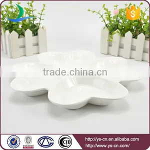 Wholesale White Ceramic Flower Design Kitchen Soy Sauce Dish thumbnail-2