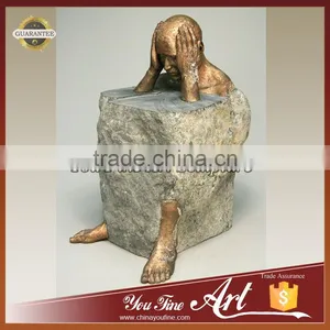 Garden Bronze Thinker Sculpture For Decoration thumbnail-1