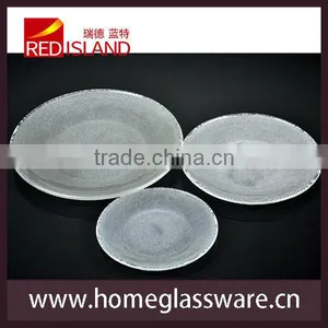 6" to 10" New Engraving Glass Salad Plate Fruit Plate thumbnail-1