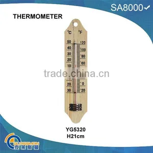 YG5320,indoor Wooden Case Glass Thermometer thumbnail-1