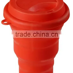 Collapsible Silicone Travel Coffee Tea Cup, Camping Travel Cup BPA Free thumbnail-5