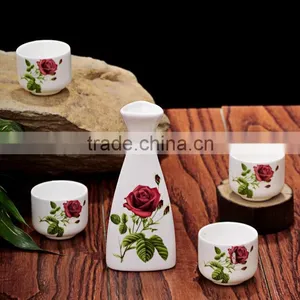 Haonai Wholesale Chinese Style Ancient Ceramic Flagon Wine Set thumbnail-3