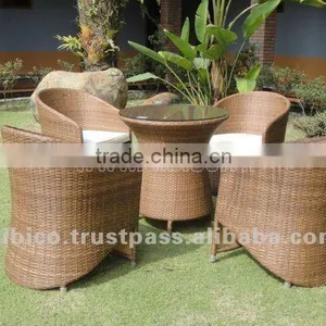 PE Wicker/Rattan Outdoor Coffee Table Set thumbnail-1