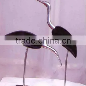 Black Antique Home Decor Crane Pair , Crane Bird Gift Set for Wedding thumbnail-1
