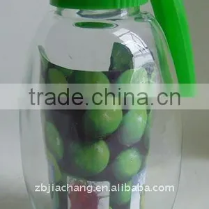 Square Glass Beverage Jar With Plastic Lid thumbnail-1