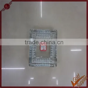 New Design High-quality Beautiful and Durable Colored Square Glass Ashtray thumbnail-3