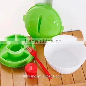BFA Free Plastic Salad Bowl Set With Lid/plastic Salad Bowl Set With Fork/ Salad Bowl thumbnail-2