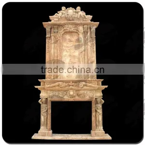 High Quality Black Marble Fireplace With Low Price thumbnail-2