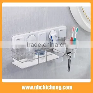 Multi Bathroom Storage Rack Bath Jewelry Holder Wall Suction Commodity Shelf thumbnail-2