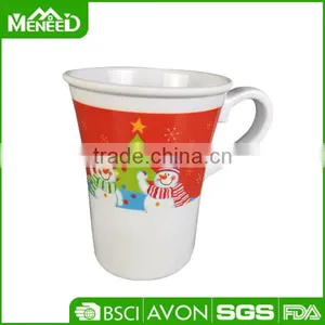 Unbreakable Snowman Print Melamine Round Christmas Mug thumbnail-1