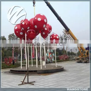 Outdoor Art Painted Finish Stainless Steel Balloon Sculpture thumbnail-1
