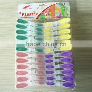 Pack of 24 Extra Strong Deluxe Soft Grip Clothes Pegs for Washing Lines thumbnail-3