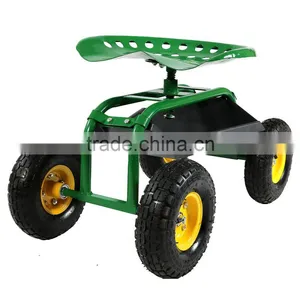 GS-01 Heavy Duty Steel Rolling Garden Cart thumbnail-1