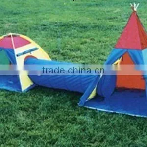 Tunnel Tent for Kids Play- 2 Tents and Tunnel thumbnail-1