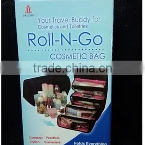 New Cosmetic Bags Roll-N-Go Cosmetic Bag Travel Pouch thumbnail-3