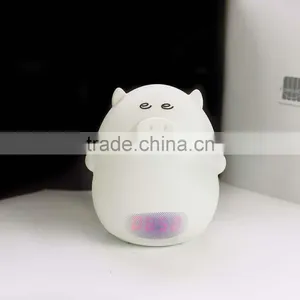 Pig Shape Silicone Animal Led Alarm Clock Night Light For Kids thumbnail-2