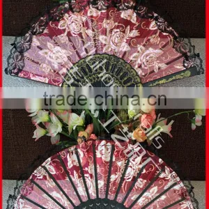High Quality Wedding Plastic Lace Fan thumbnail-1