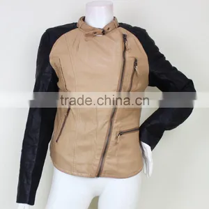 High Quality Washed Beauty PU Jackets Women Jacket thumbnail-2