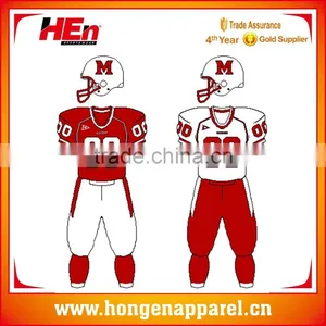 Hongen Apparel Latest Model Sportwear New Designs Wholesale American Football Jersey thumbnail-1